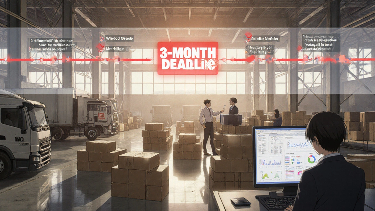 Generic drugs are loaded for market launch as a countdown clock warns of a missed deadline.